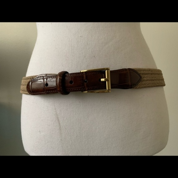 Men's Tan and Brown Belt - Picture 1 of 5